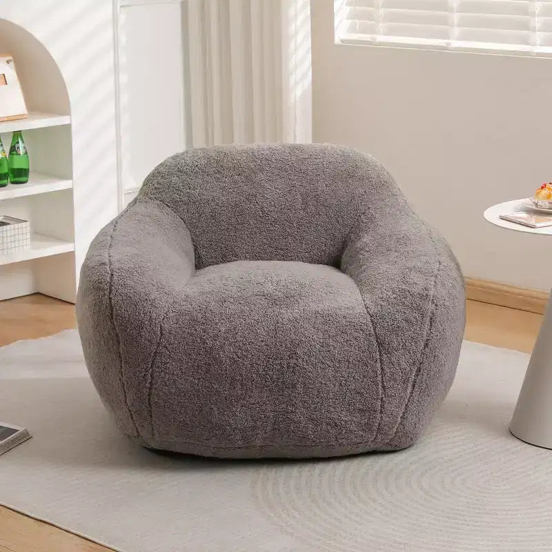 Divano pouf Okak Comfy Teddy con braccioli, poltrona a sacco morbida con memory foam, divano futon trapuntato per soggiorno, camera da letto