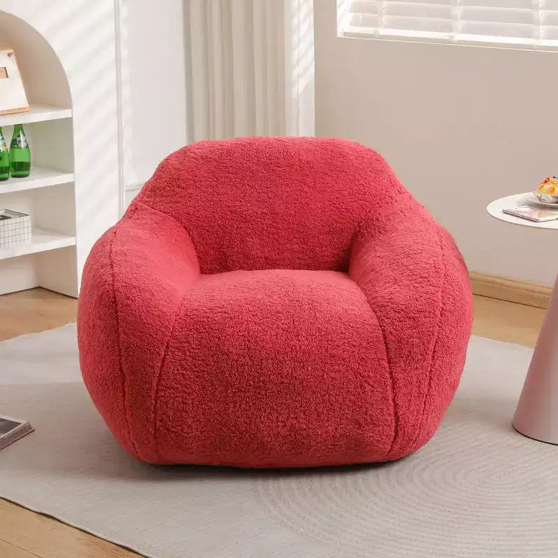 Divano pouf Okak Comfy Teddy con braccioli, poltrona a sacco morbida con memory foam, divano futon trapuntato per soggiorno, camera da letto