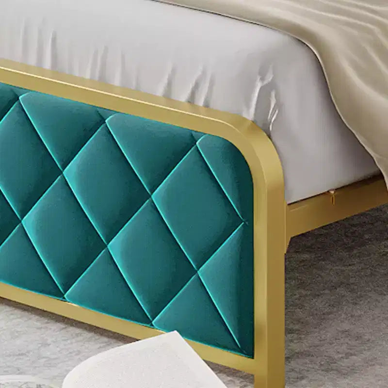 TROPOW King Size Giroletto con Stazione di Ricarica e Luci a LED, Letto King Size con Testiera in Velluto e Contenitore
