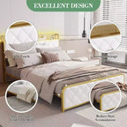 TROPOW King Size Giroletto con Stazione di Ricarica e Luci a LED, Letto King Size con Testiera in Velluto e Contenitore