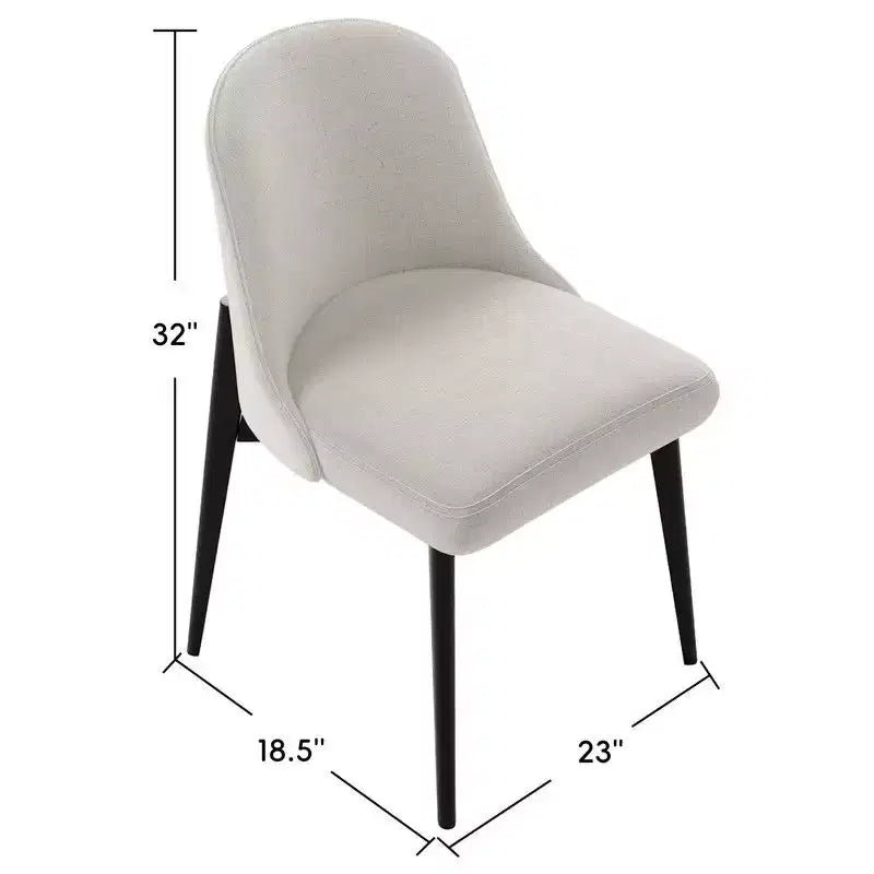 PexFix Set da Pranzo Rotondo Moderno 60 con 8 Sedie Imbottite, Piano in Legno Testurizzato Nero, Base a Piedistallo Plissettata, Sedute Beige per Cucina Sala da Pranzo