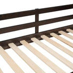 Letto a castello in legno con tetto, a castello basso, con scivolo e scaletta