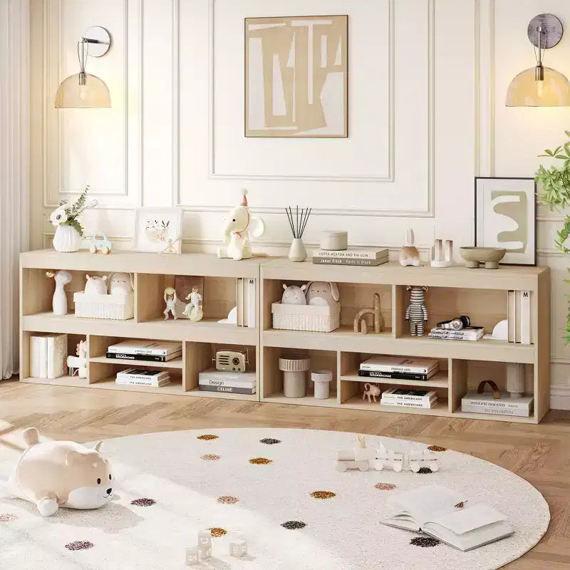 TROPOW Organizzatore Contenitore Giocattoli 6 Cubi Scaffale per Bambini Armadietto in Legno Mobiletto con Ripiani Casette per Bambini, Mensole, Armadietto per Bambini, Libreria per Bambini, Stanza dei Giochi, Legno