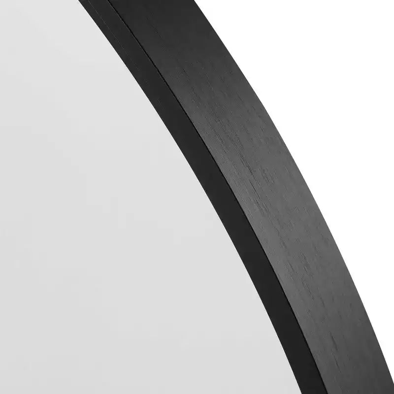 Specchio da bagno HomeRoots 39 con cornice ad arco in metallo nero