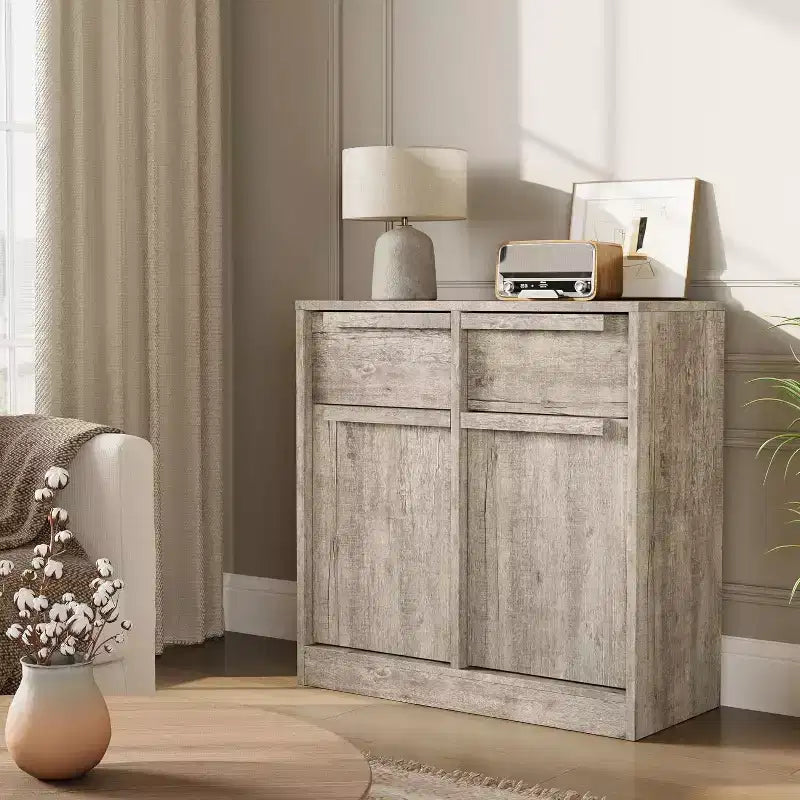 62.4 Credenza Buffet - Mobile Contenitore a 4 Cassetti per Cucina, Sala da Pranzo e Soggiorno