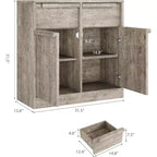 62.4 Credenza Buffet - Mobile Contenitore a 4 Cassetti per Cucina, Sala da Pranzo e Soggiorno