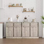 62.4 Credenza Buffet - Mobile Contenitore a 4 Cassetti per Cucina, Sala da Pranzo e Soggiorno