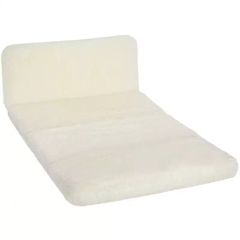 HOMCOM Divano Letto a Sacco da Terra Contemporaneo, Ampio Materasso Pieghevole in Peluche, Imbottitura in Schiuma, Divano Letto a Parete