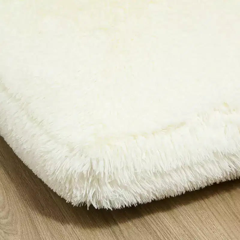 HOMCOM Divano Letto a Sacco da Terra Contemporaneo, Ampio Materasso Pieghevole in Peluche, Imbottitura in Schiuma, Divano Letto a Parete