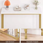 GustoWave Tavolino Console Stretto da 41,5'', Tavolo d'Appoggio per Divano a 2 Ripiani in Legno, Mobile per Ingresso, Soggiorno, Corridoio, Facile Montaggio