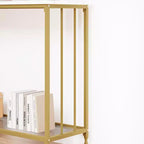 GustoWave Tavolino Console Stretto da 41,5'', Tavolo d'Appoggio per Divano a 2 Ripiani in Legno, Mobile per Ingresso, Soggiorno, Corridoio, Facile Montaggio