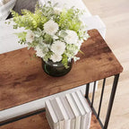 GustoWave Tavolino Console Stretto da 41,5'', Tavolo d'Appoggio per Divano a 2 Ripiani in Legno, Mobile per Ingresso, Soggiorno, Corridoio, Facile Montaggio