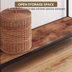 GustoWave Tavolino Console Stretto da 41,5'', Tavolo d'Appoggio per Divano a 2 Ripiani in Legno, Mobile per Ingresso, Soggiorno, Corridoio, Facile Montaggio
