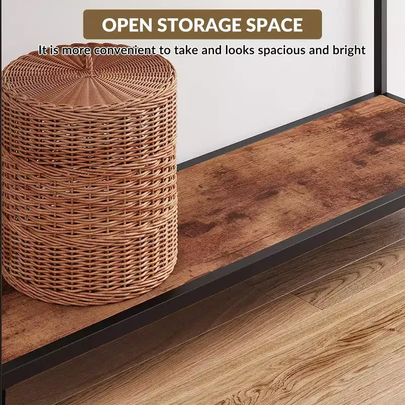 GustoWave Tavolino Console Stretto da 41,5'', Tavolo d'Appoggio per Divano a 2 Ripiani in Legno, Mobile per Ingresso, Soggiorno, Corridoio, Facile Montaggio