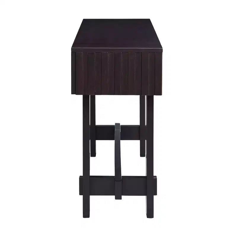 Consolle Hostack da 52'' con cassetti e gambe in legno massello per soggiorno e ingresso, Espresso