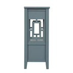 Hostack Tavolo consolle da 36 pollici in legno stile rustico con 4 cassetti e 1 ripiano portaoggetti per ingresso e soggiorno, blu