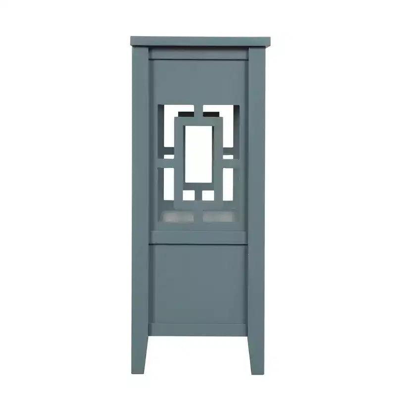 Hostack Tavolo consolle da 36 pollici in legno stile rustico con 4 cassetti e 1 ripiano portaoggetti per ingresso e soggiorno, blu