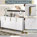 GDFStudio Gracie 60 Credenza/Buffet Moderno con Ripiani Regolabili e Ante
