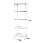 Karl Home 60 cm L unità scaffalatura in acciaio regolabile in altezza con ruote