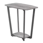 HomeStock Tavolino da Salotto Rettangolare in Metallo Grigio da 60 cm di Altezza - 1 Pezzo