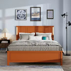 GDFStudio Brines Struttura Letto Moderna in Legno con Stazione di Ricarica e Luci a LED