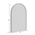 PexFix 36 x 24 Specchio da parete nero moderno con cornice sottile in lega di alluminio, a forma di arco, da appendere in bagno, sopra il lavabo, all'ingresso, in camera da letto, per toeletta