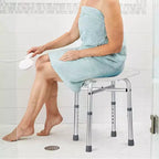 Sgabello da doccia Sedia da doccia per vasca da bagno con gambe regolabili in altezza Capacità di carico 158 kg Antiscivolo