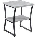Tavolino da divano contemporaneo HomeStock Belmont con struttura in metallo verniciato a polvere, robusto ripiano inferiore e look moderno minimalista ed elegante