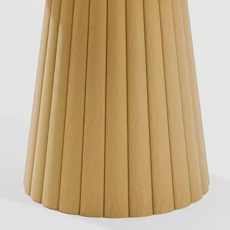 PexFix Tavolo da pranzo rotondo da 60 pollici in legno massello, tavolo da cucina per 6-8 persone con piano e base affusolata testurizzata per soggiorno/sala da pranzo, ufficio, colore naturale