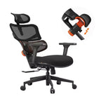 Sedia da scrivania ergonomica Newtral con supporto lombare completamente adattivo - bracciolo pieghevole 3D - NT001+LAPD-BLACK
