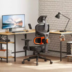 Sedia da scrivania ergonomica Newtral con supporto lombare completamente adattivo - bracciolo pieghevole 3D - NT001+LAPD-BLACK
