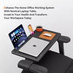 Sedia da scrivania ergonomica Newtral con supporto lombare completamente adattivo - bracciolo pieghevole 3D - NT001+LAPD-BLACK