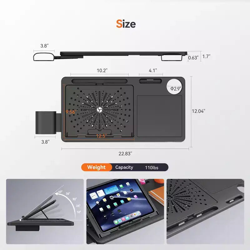 Sedia da scrivania ergonomica Newtral con supporto lombare completamente adattivo - bracciolo pieghevole 3D - NT001+LAPD-BLACK