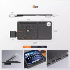 Sedia da scrivania ergonomica Newtral con supporto lombare completamente adattivo - bracciolo pieghevole 3D - NT001+LAPD-BLACK