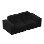 ModernLuxe Divano Sezionale Modulare, Divano a 3/5 Posti Trapuntato Rivestito in Chenille Scintillante Fai da Te con Pouf, Nessun Montaggio