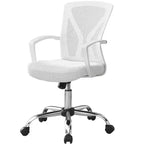 Sedia da Ufficio Ergonomica Okak in Rete con Altezza Regolabile, Sedia Girevole con Braccioli e Seduta Imbottita, Sedia da Computer per Studio, Sala Lettura