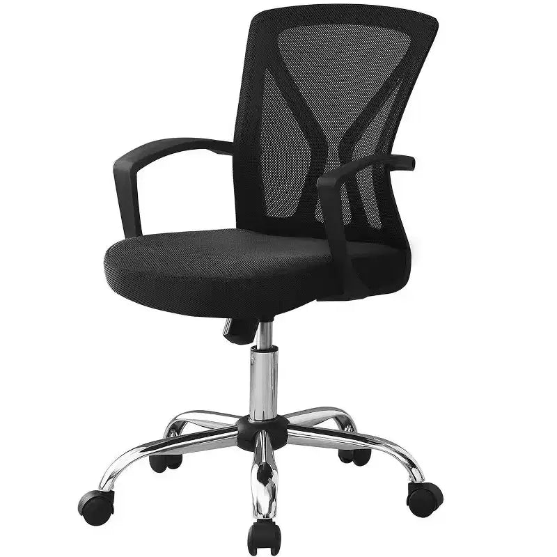 Sedia da Ufficio Ergonomica Okak in Rete con Altezza Regolabile, Sedia Girevole con Braccioli e Seduta Imbottita, Sedia da Computer per Studio, Sala Lettura