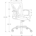 Sedia da Ufficio Ergonomica Okak in Rete con Altezza Regolabile, Sedia Girevole con Braccioli e Seduta Imbottita, Sedia da Computer per Studio, Sala Lettura