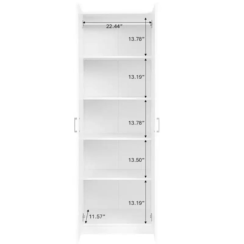 AndMakers Armadietto a 4 ripiani in legno autoportante, 61 cm L x 180 cm A x 30 cm P