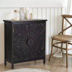 Captiva Designs Mobile Buffet con Ante, Stile Fattoria, con Intaglio Floreale, per Soggiorno