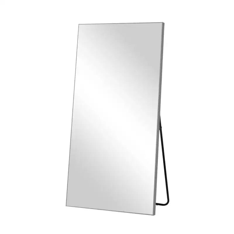 Specchio da Trucco Minimale Moderno in Lega di Alluminio MAYEERTY ad Alta Definizione con Supporto Argento per Camera da Letto Ingresso