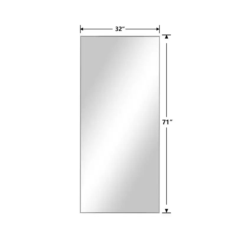 Specchio da Trucco Minimale Moderno in Lega di Alluminio MAYEERTY ad Alta Definizione con Supporto Argento per Camera da Letto Ingresso