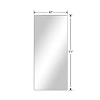 Specchio da Trucco Minimale Moderno in Lega di Alluminio MAYEERTY ad Alta Definizione con Supporto Argento per Camera da Letto Ingresso