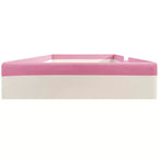 Letto Montessori a pavimento Bellemave in PU con recinzione e scalini, letto a pavimento Queen Size con doghe per bambini e bambine (rosa+bianco)