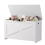 Panca contenitore in legno da 30 pollici, panca portascarpe da ingresso con coperchio ribaltabile e cerniera di sicurezza, grande baule portagiochi, pouf contenitore per ingresso, camera da letto, soggiorno