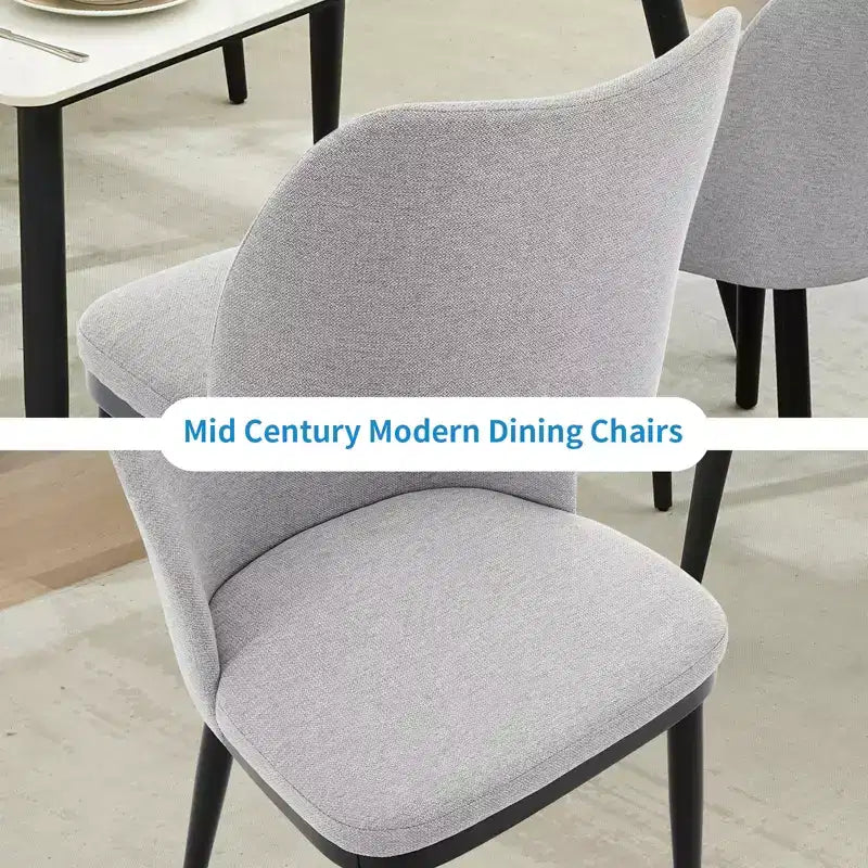 COZONY Sedie da pranzo set da 2, sedie laterali moderne imbottite in tessuto con seduta imbottita e gambe in legno, sedie da pranzo d'accento per cucina e soggiorno