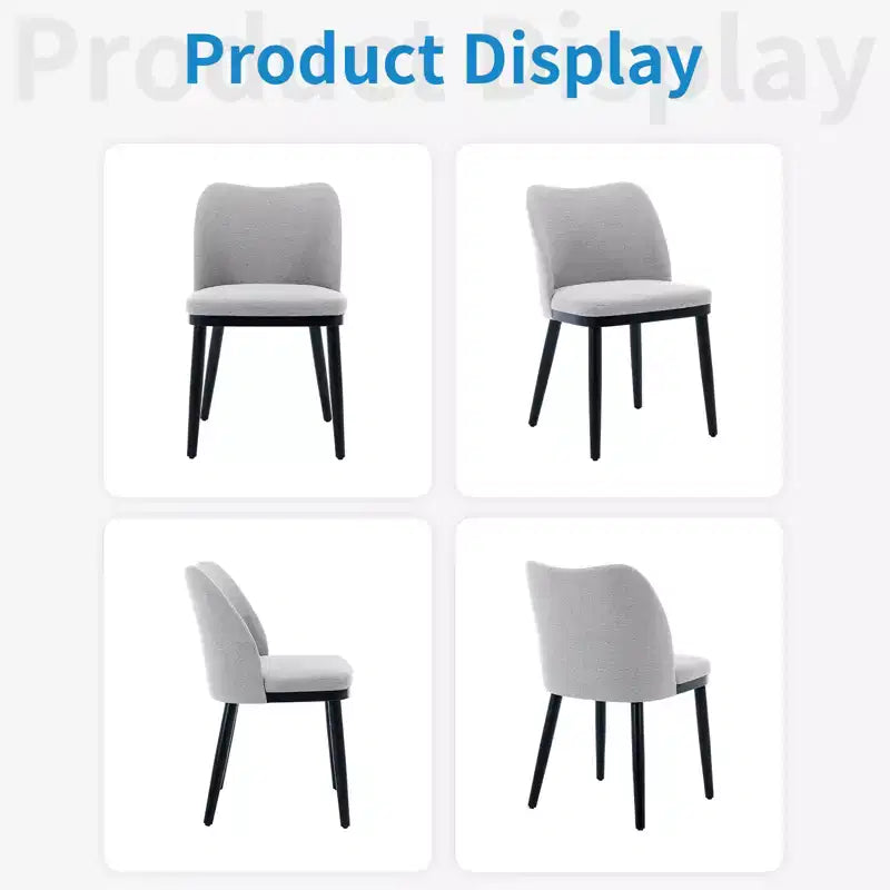 COZONY Sedie da pranzo set da 2, sedie laterali moderne imbottite in tessuto con seduta imbottita e gambe in legno, sedie da pranzo d'accento per cucina e soggiorno
