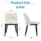 COZONY Sedie da pranzo set da 2, sedie laterali moderne imbottite in tessuto con seduta imbottita e gambe in legno, sedie da pranzo d'accento per cucina e soggiorno