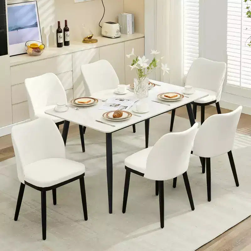COZONY Sedie da pranzo set da 2, sedie laterali moderne imbottite in tessuto con seduta imbottita e gambe in legno, sedie da pranzo d'accento per cucina e soggiorno