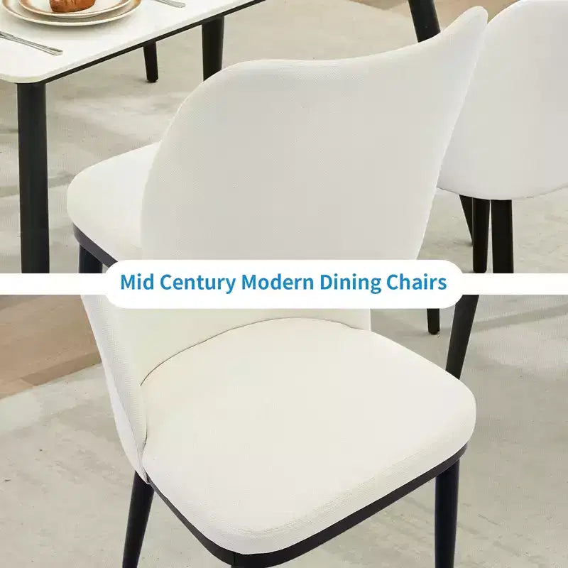 COZONY Sedie da pranzo set da 2, sedie laterali moderne imbottite in tessuto con seduta imbottita e gambe in legno, sedie da pranzo d'accento per cucina e soggiorno